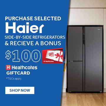 Haier sidebyside fridges bonus gift card promo3