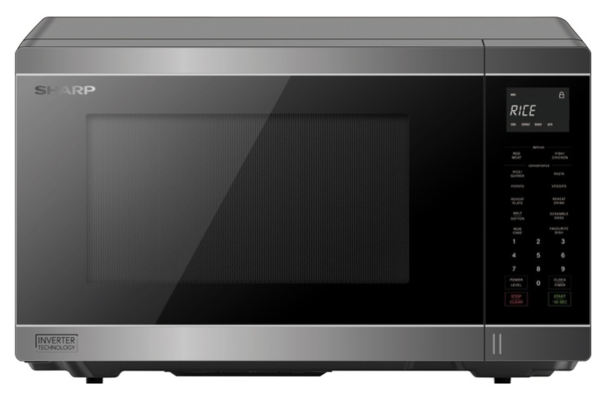 Sharp 1200w 34l inverter microwave silver r341fs