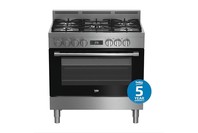 Beko 90cm Stainless Steel Dual Fuel Freestanding Multifunction Cooker