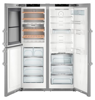 Liebherr 645l side by side fridge freezer with wine cabinet