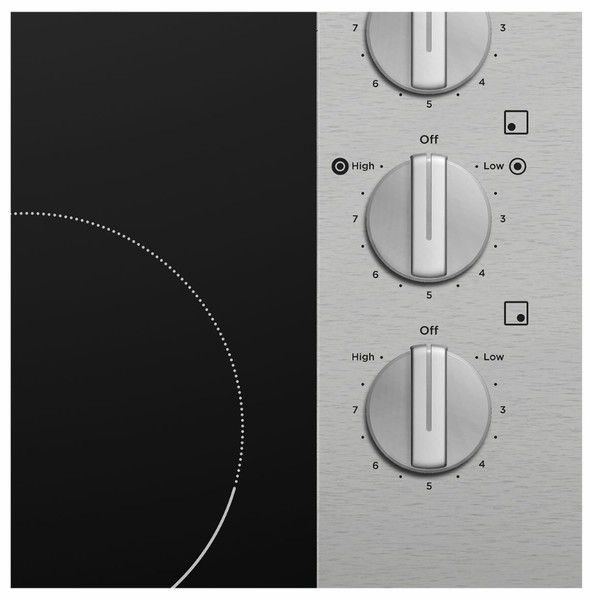 Westinghouse 60cm 4 zone ceramic cooktop  stainless steel trim %282%29