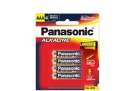 Panasonic Alkaline Batteries 4 X AAA