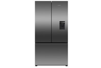 Fisher & Paykel 614L French Door Fridge Ice and Water - Black