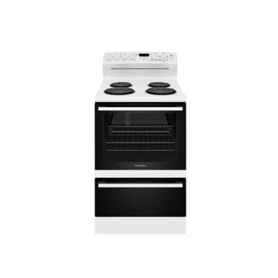 Wle625wc   westinghouse 60cm electric freestanding cooker white with 4 zone coil cooktop %281%29