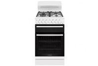 Westinghouse 54cm White Gas Freestanding Cooker with 4 Burner Gas Cooktop
