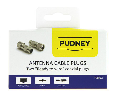 P3503   pudney coaxial plugs rg59 metal   pack 2