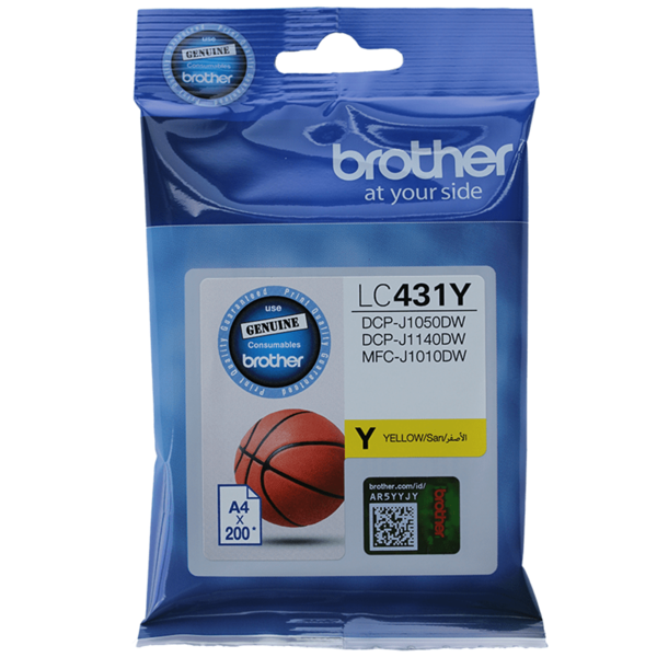 Lc431y   brother yellow ink cartridge %e2%80%93 single pack