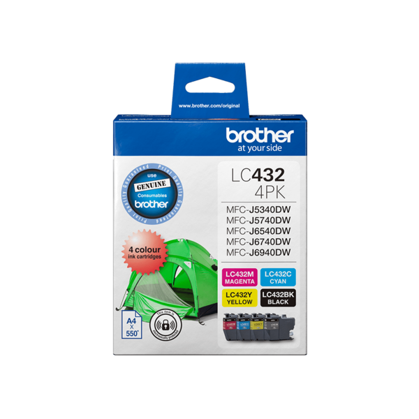 Lc4324pks   brother genuine lc432 4 pack ink cartridges