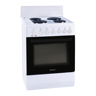 Fs60wp4   parmco 600mm freestanding stove with solid plate cooktop white