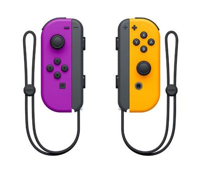 Nintendo switch joy con   purple orange 2