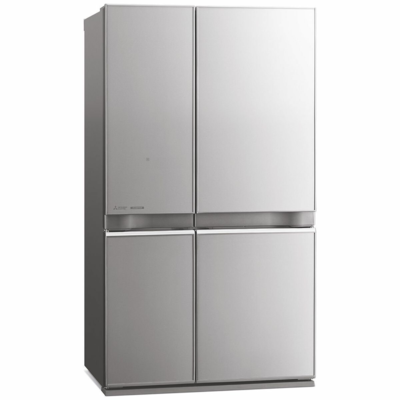 Mr la580er gsl a   mitsubishi quad door silver glass 580l refrigerator %281%29