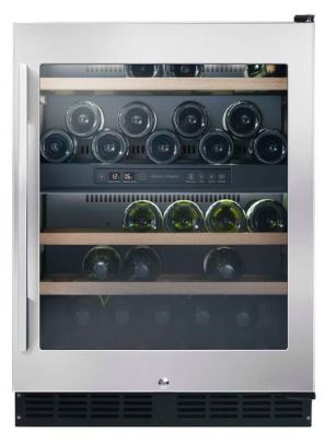Fisher   paykel 32 bottle dual zone wine cabinet rs60rdwx1