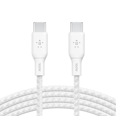 Cab014bt2mwh   belkin boostcharge usb c to usb c cable 100w white %281%29