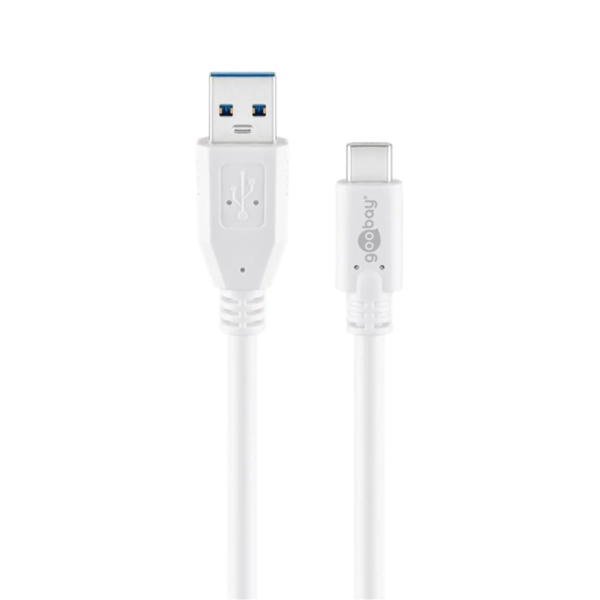 51755   goobay usb c to usb a 3.0 cable 0.5m white