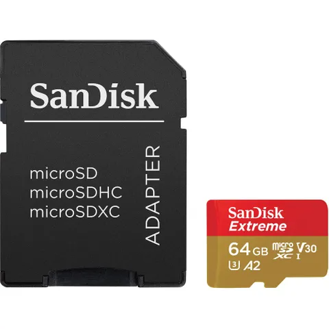 Sdsqxah 064g gn6ma   sandisk extreme micro sdxc 64gb 170mbs uhs i sd adapter