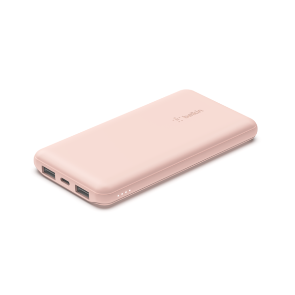 Bpb011btrg   belkin boostcharge 3 port power bank 10k   usb a to usb c cable rose gold %282%29