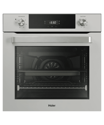 Hwo60s7elg4   haier 60cm 7 function oven with air fry light grey