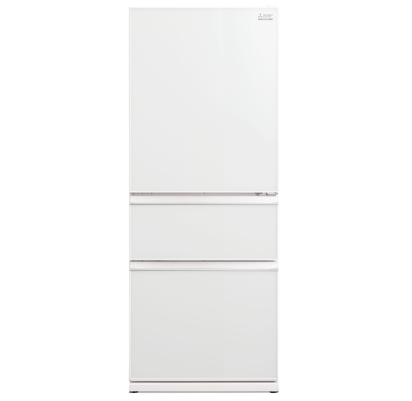Mr cgx450er gwh a   mitsubishi large capacity cx white glass steel multi drawer fridge white