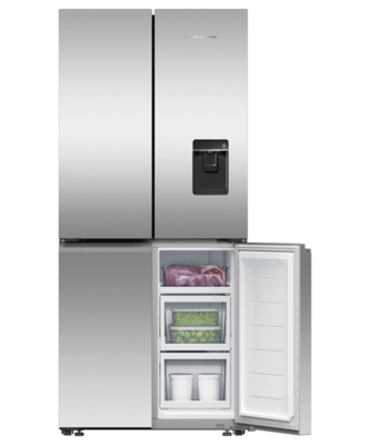 Rf500qnux1   fisher   paykel quad door fridge freezer 498l with ice   water stainless steel %282%29