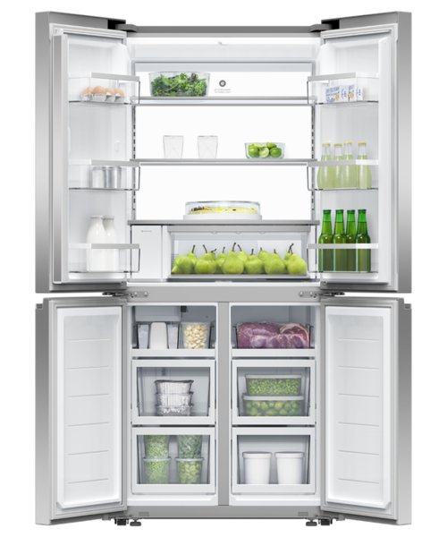 Rf500qnux1   fisher   paykel quad door fridge freezer 498l with ice   water stainless steel %284%29