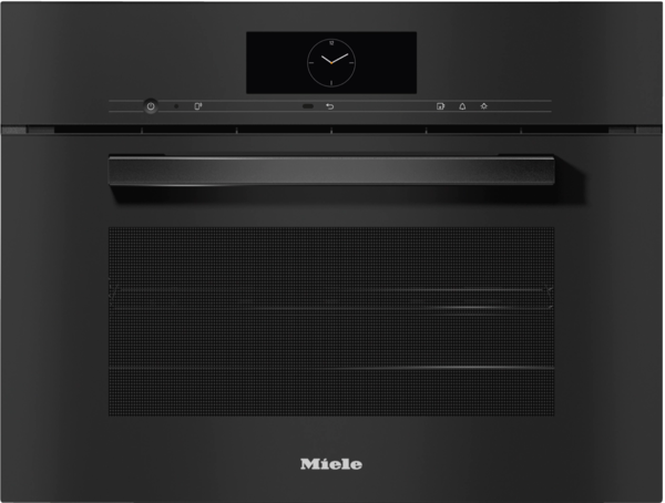Dgc7845obsw   miele dgc 7845 hc pro compact steam combination oven with mains water and drain connection obsidian grey %281%29