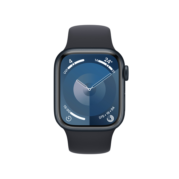 Apple watch series 9 lte 41mm midnight aluminium midnight sport band pdp image position 2  anz