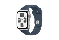 Apple Watch SE GPS + Cellular 44mm Silver Case - Storm Blue Sport Band - M/L