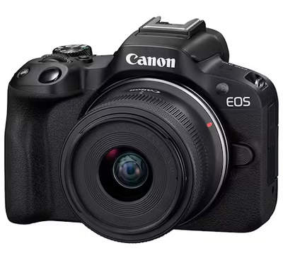 R50kis   canon eos r50 mirrorless camera with rf s 18 45mm f4.5 6.3 is stm lens %284%29