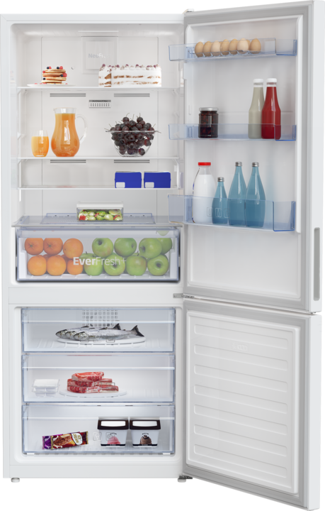 Bbm407w1   beko 407l bottom mount fridge freezer 70 cm 3
