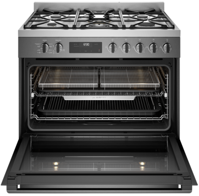 Wfe9516dd westinghouse 90cm dual fuel freestanding oven dark stainless steel %282%29