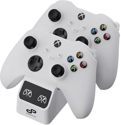 Pxspdcsw   powerplay xbox dual charging station white %283%29