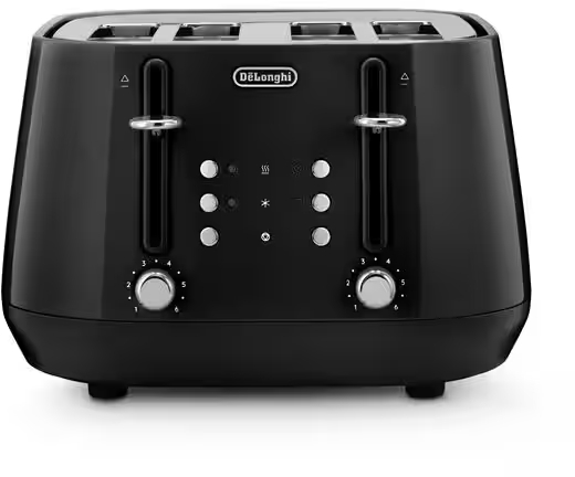 Cty4003bk   delonghi eclettica 4 slice bold black toaster %281%29