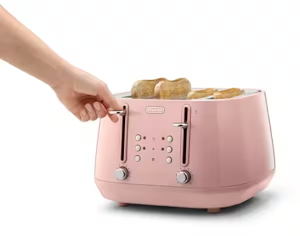 Cty4003pk   delonghi eclettica 4 slice playful pink toaster %284%29