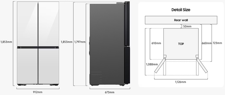 Srfx9450n   samsung bespoke refrigerator fdr kitchen fit 619l %286%29