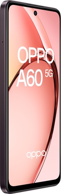 Oppo a60 5g black red front left 45 lock up