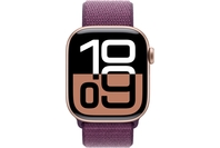 Apple Watch Series 10 GPS + Cellular 42mm Rose Gold Aluminium Case with Plum Sport Loop