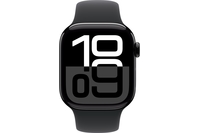 Apple Watch Series 10 GPS + Cellular 42mm Jet Black Aluminium Case with Black Sport Band - S/M