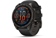 Garmin Fenix 8 51 mm AMOLED Sapphire, Carbon Grey DLC Titanium With Black/Pebble Grey Silicone Band