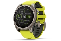 Garmin Fenix 8 47 mm, Solar, Sapphire, Titanium With Amp Yellow/Graphite Silicone Band