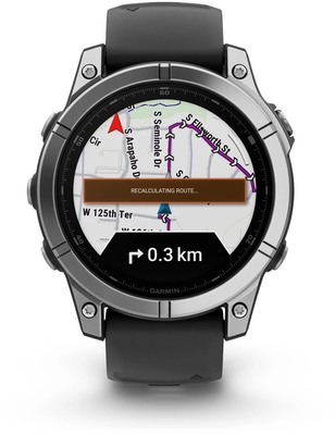 010 03025 00   garmin f%c4%93nix%c2%ae e %e2%80%93 47 mm amoled stainless steel with black silicone band %282%29
