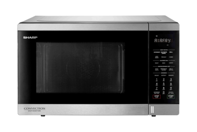 R321cafst sharp 32l 1100w convection and air fry microwave stainless steel %282%29