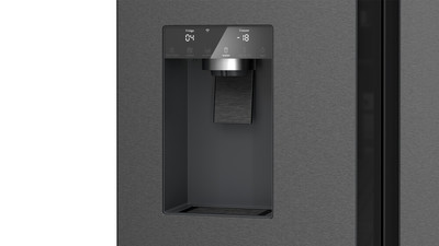 Bosch series 6  605l black inox cross door fridge  freezer with icewater tank %286%29