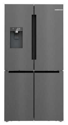 Bosch series 6  605l black inox cross door fridge  freezer with icewater tank %287%29