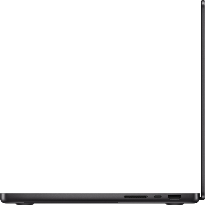Macbook pro 14 in m4 space black pure side left screen  usen