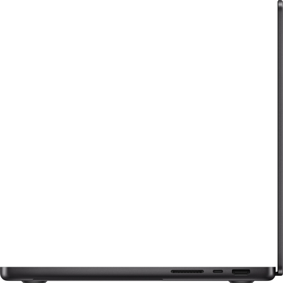 Macbook pro 14 in m4 space black pure side left screen  usen