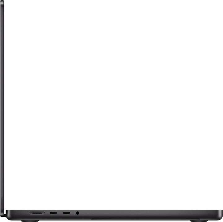 Macbook pro 16 in m4 space black pure side right screen  usen