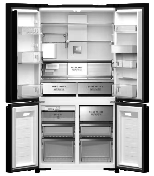 Nr xy680lvka panasonic 618l quad door refrigerator %284%29