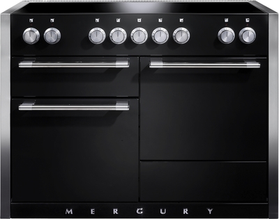 Rs16818 mercury 1200 induction in matt black with polished stainless steel trim