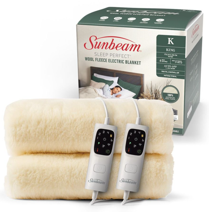 Blw6671 sunbeam sleep perfect wool fleece electric blanket king %283%29