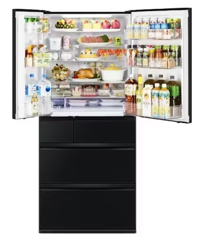 Mr wx700c b a mitsubishi electric 700l multi drawer french door fridge   diamond black %283%29